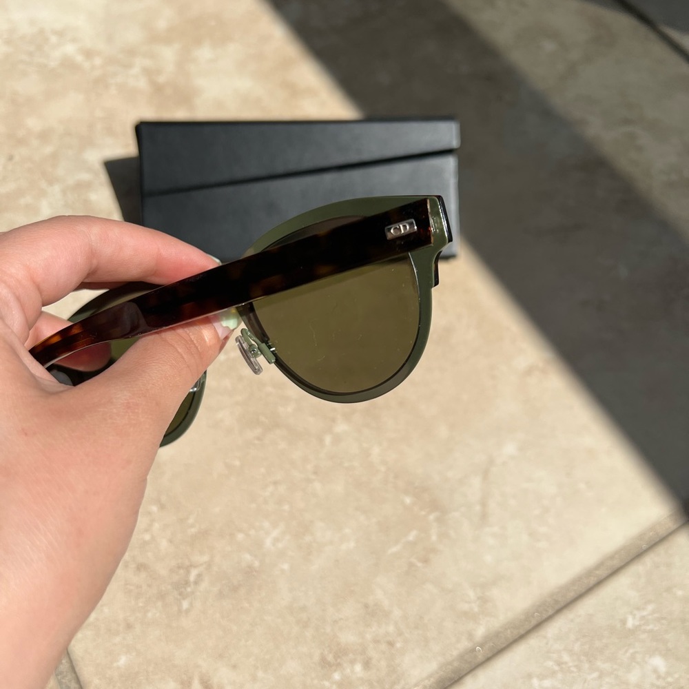 Christian Dior tortoise half round sunglasses - Picture 3 of 6